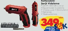 APRİLLA KATLANABİLİR ŞARJLI VİDALAMA MAKİNESİ